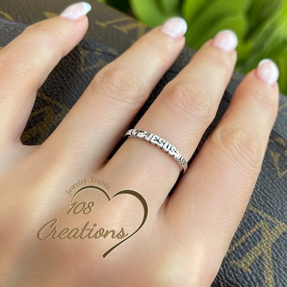 108 Creations Jewelry - In the Name of JESUS Christian Band Ring
